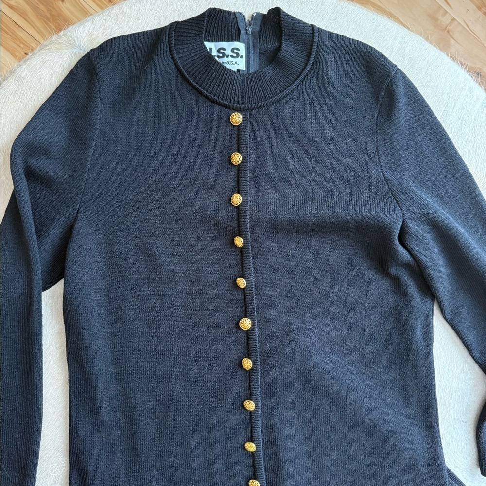 Black,long sleeved sexy JSS vintage dress - Picture 8 of 9